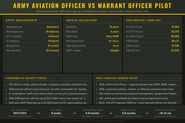 Army Aviation Officer vs Warrant Officer Pilot