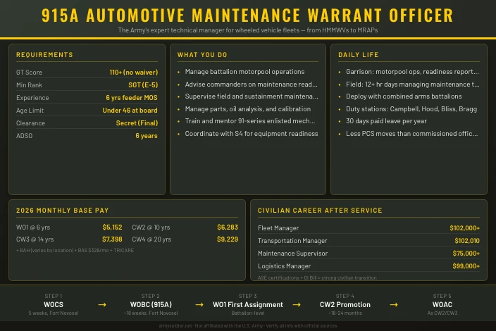 915A Automotive Maintenance Warrant Officer