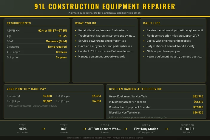 91L Construction Equipment Repairer